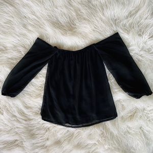 ✨SABO SKIRT✨ - Off Shoulder Sheer Top